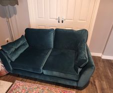 Teal Velvet Sofa