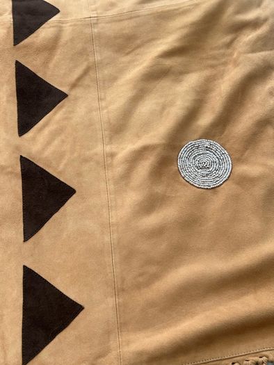Anna Trzebinski Stunning Cashmere & Suede Wrap