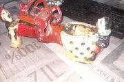 Antique Cast Iron Professor Pug Frogs Great Bicycle Feat Mechanical Bank