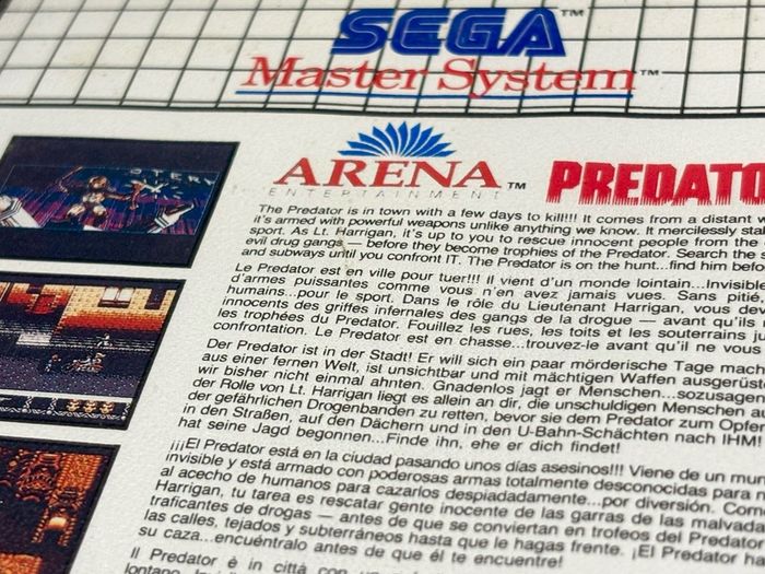 Predator 2 for Sega Master System - Boxed & Minty