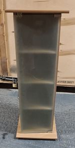 Stylish Tall Cabinet / Shelving Unit with Frosted Glass Door
