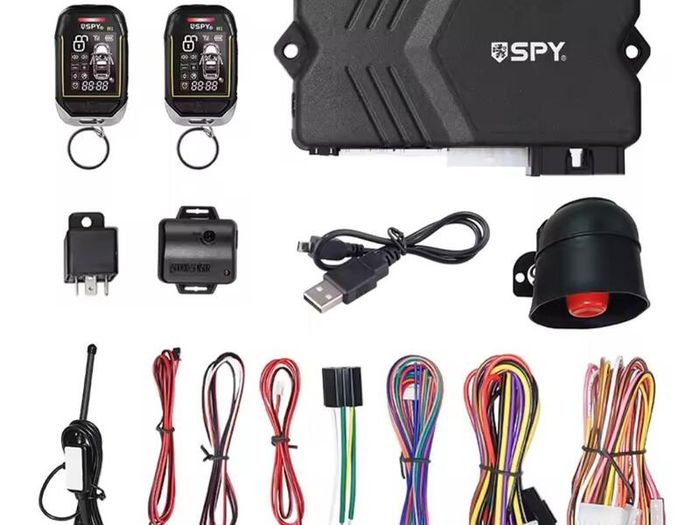 SPY Car Two Way Alarm System Full Set Immobilization Remote Starter Keyless Entry Automotive Smart Central Locking Control Kit