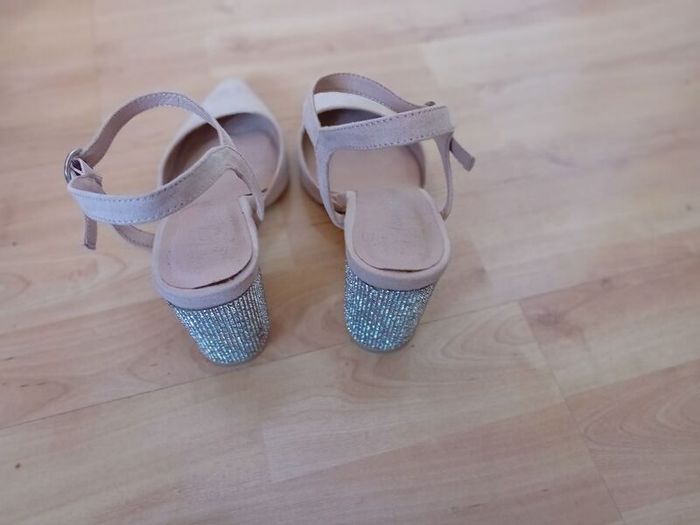 Glitter Block Heels UK4