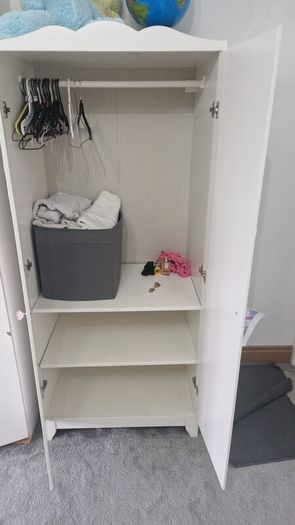 White Two-Door Wardrobe