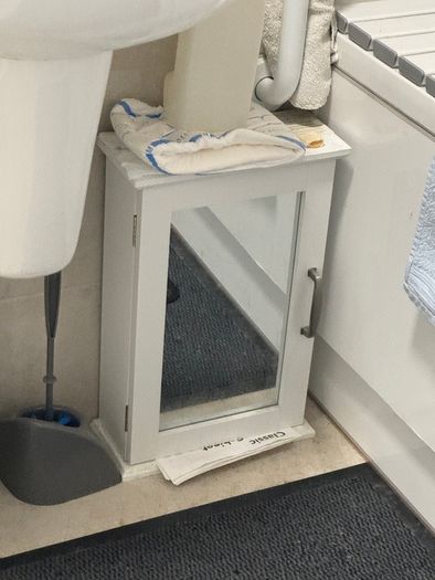 Small bathroom cabinet with mirror