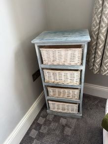 Wicker Basket Storage Unit