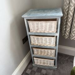 Wicker Basket Storage Unit