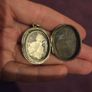 Victorian Silver Star Locket Floral Engraved Image 5