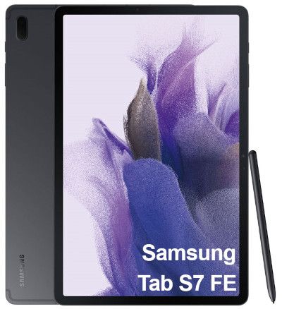 SAMSUNG Galaxy Tab S7 FE 12.4" WI-FI Tablet - 64 GB, Mystic Black (New Open Box)