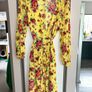 & other stories yellow floral wrap around dress Image 3