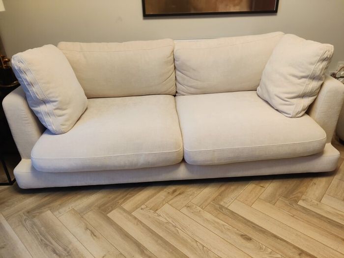 Brand New Comfortable 3 Seater Fabric Sofa Cream Beige Unused Condition