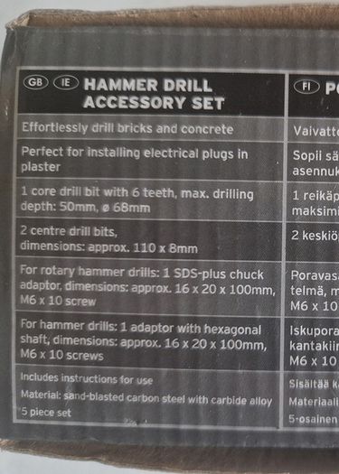 Powerfix Hammer Drill Accessory Set