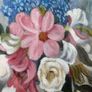 Hand painted oil  Floral Painting in Wooden Frame Image 5