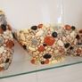 Pair Sylvac Pebble Range Vases. c1950s.Hand-Painted. Image 5