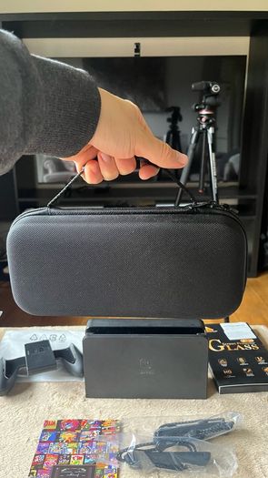 Nintendo Switch OLED, Used Twice + New Case + 4 Screen Protectors