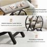 Industrial Side Table 3-Tier Narrow Side Table with Storage Space Metal Frame Image 4