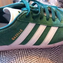 Adidas Gazelle ortholite green suede trainers size 4