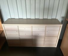 ikea Kallax Shelving. 2 x units (4x2 and 2x2) in the White Stained Oak colour