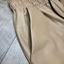 Beige Faux Leather Cargo pants, size S Image 3