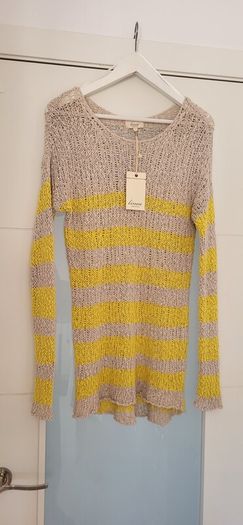 Linea WEEKEND Striped Cotton Knit Sz L (Fit 10-12UK) - Bnwt Rrp 55