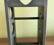 Vintage Wooden Wine Rack (3x bottles)