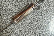 Vintage stainless chrome medical device  "Fannin Dublin" ear syringe  horror prop