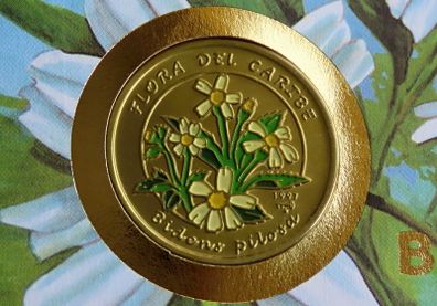 Cuba Coin stamp cover Bidens Pilosa herb flower 1997