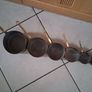 Graduated set French tinned Brass Pots and pans Image 5