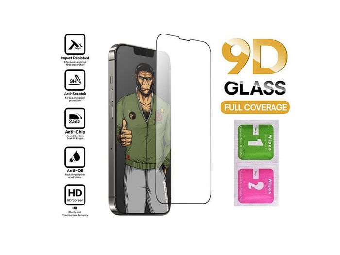 For iPhone 13 / 13 Pro Tempered Glass 9D Curved Screen Protector Full Coverage - FHT28IPTG