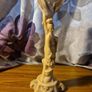 Rare Find. Vintage Resin Oriental Goddess Carved Statue/Holder Image 4