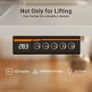 Electric Standing Desk 120 x 60cm, Height Adjustable Sit Stand Desk with 3 Memory Presets, Home Office Desk with Anti-Collision System, Quiet Motor, 2 Hooks, White Image 6