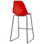 Bar Chairs 4 pcs Red Plastic Image 5