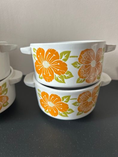 Vintage  Arcopal Lotus Soup Bowls