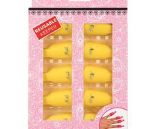 Reusable Keeper Plastic Remover Cap Soak Off Clip - YELLOW