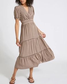 New check gingham summer dress:size 18
