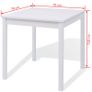 Three Piece Dining Set Pinewood White Image 2