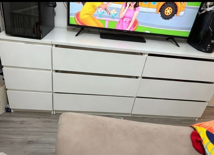 2 Piece White Drawer Set