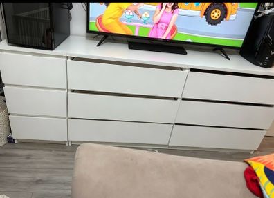 2 Piece White Drawer Set