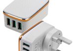 2 X Quick Charger USB Wall Charger Power Adapter US/UK Plug 3 Ports + Gift (3F Micro USB Charger Cable) (Brand New/Warranty)