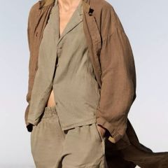 Fab Zara Taupe Grey Linen Overshirt Size XL UK 14