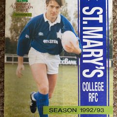 1993 St. Mary's College v Young Munster R.F.C. - AIL Division 1 Rugby Programme