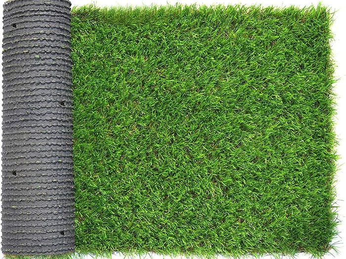 Artificial Grass Doormat Indoor Outdoor Area Rugs 35mm Pile Height Pad Mat Garden Doormat Rubber Backed with Drainage Holes For Home Garden Decoration (0.4Mx0.8M)
