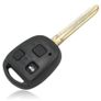 Toyota 3 Buttons Remote Key Blank Replacement Case Shell For Toyota Prado Tarago Camry Corolla TOY43 With Pad Image 2