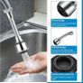 4 Pcs Kitchen Tap Spray Head Adapter, Universal Kitchen Tap Extension for Kitchen Tap, Bathroom Kitchen Sink Faucet Extender Tap Aerator, Flexible 360 Swivel for Kitchen Tap, 2 Modes/2 Long+2 Short Image 3