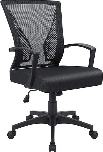 Office Chair Mesh Chair Ergonomic, Computer Chair Adjustable Seat Height with Back Support and Arms, Desk Chair Comfy, Study Chair for Home, Office and Executive Max 125KG (FREE POSTAGE)