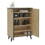 FMD Shoe Cabinet with 5 Compartments 68.5x33x93.5 cm Artisan Oak Image 2