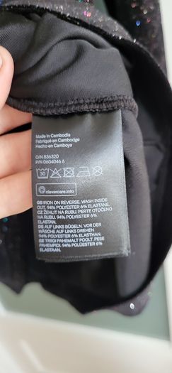 H&M black velvet sparkle dress Sz S (Fit 10-12UK)