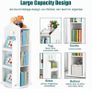 3 Tier Rotating Bookshelf Kids House Shape, Free Standing Revolving Kids Bookcase Image 3