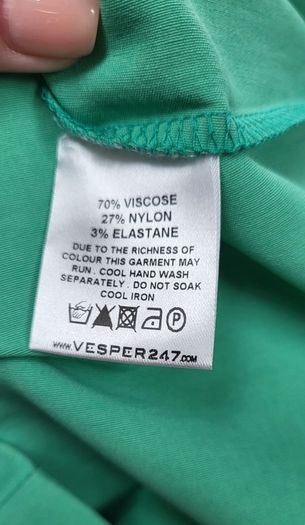VESPER green bodycon dress Sz 12UK - Bnwt Rrp 70 Euro