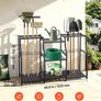 Heavy-Duty 3-Tier Garden Tool Organizer Rack, Metal Garage Storage Holder with Hooks for Rakes, Shovels & Brooms, Black Steel Stand for Shed, Lawn & Outdoor Storage Image 2